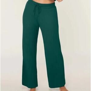 Andie The Wide Leg Pants Fern Green Women's Size Large Lounge At Home Casual